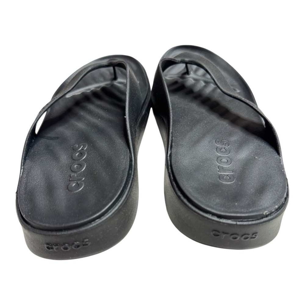 NWOT Women's Sz 10 Black Crocs Getaway Platform Flip Flop Sandals - Picture 5 of 5